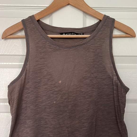 Athleta Organic Daily Cowl Tank Grey - Picture 4 of 8
